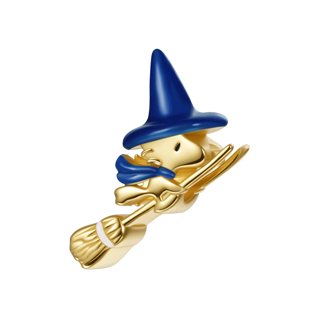 Woodstock Flying on Broom Charm