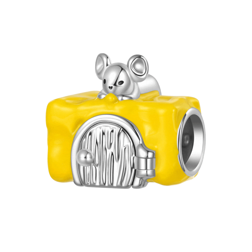 Mouse Cheese House Charm