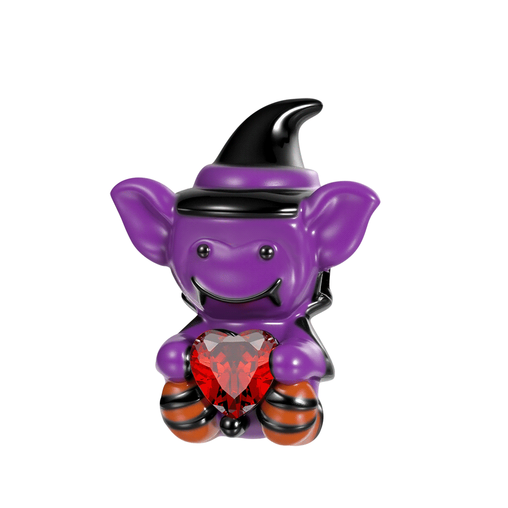 Spooky Halloween Purple Elf Charm
