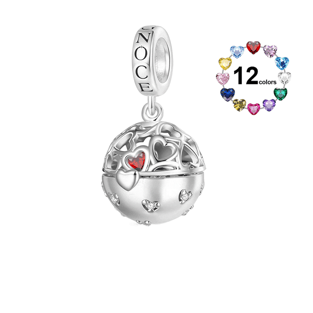 Surprise Ball with Birthstone Ring Pendant
