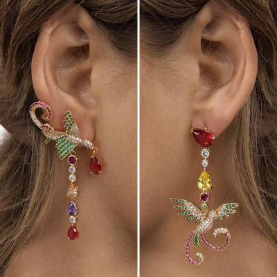 Asymmetrical Phoenix Earrings
