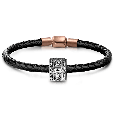 Skull & Rose Charm Bracelet