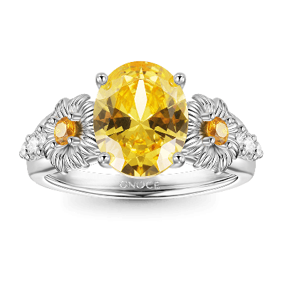 Flower Oval Cut Ring