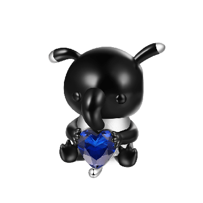 Malayan Tapir Embraces Heart Charm