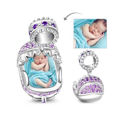 Baby Cradle Photo Charm