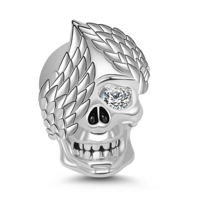 Skull With Wing Charm