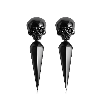 Black Skull Earring Jackets