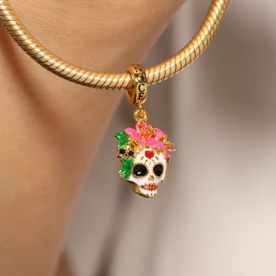 Mexican Woman Skull Pendant