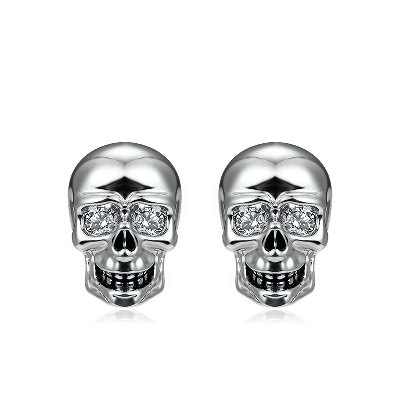 Silver Skull Studs