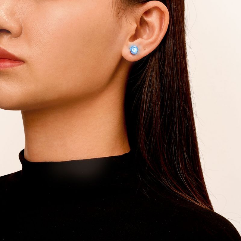 Blue light up earrings discount