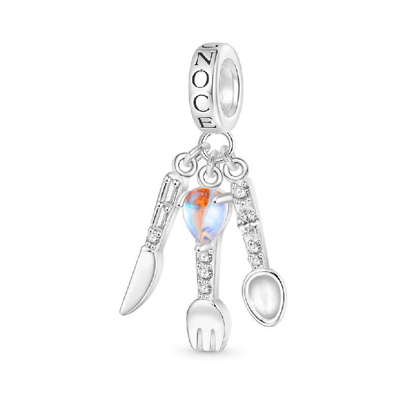 Cutlery Knife Spoon Fork Pendant Dangle Charm gnoce
