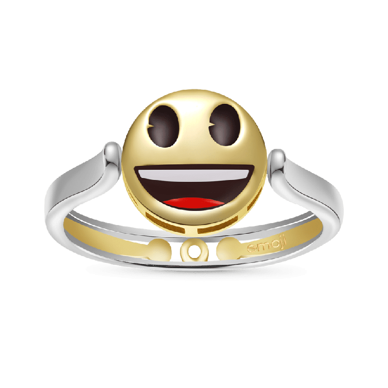 Gnoce Emoji Smiling Face Sad Face Reversible Ring gnoce