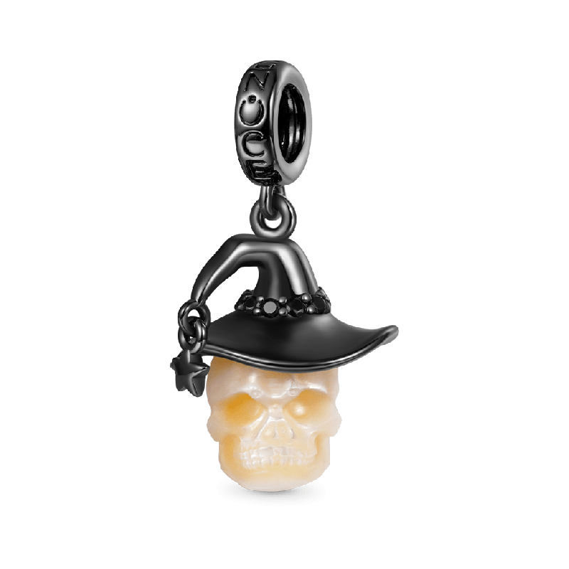 Gnoce Halloween Horror Skull Natural Pearl Pendant Charm gnoce